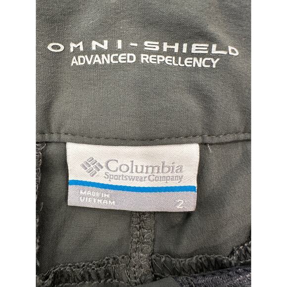 Columbia Omni-Shield Advanced Repellency Gray Capri Pants Women's Sz 2 Hiking - Picture 4 of 10